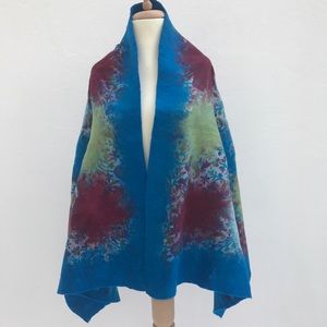 SOLD....Hani made wool (felt) & silk shawl